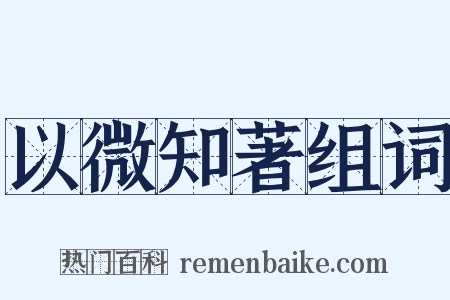 以微知著组词是什么意思的图片